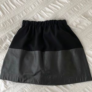 Vince Lamb Leather Skirt